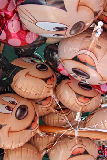 Mickey Mouse balloons at Disneyland Paris